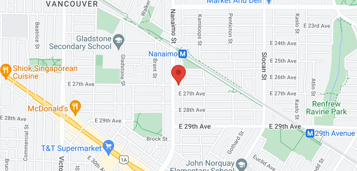 map of 4224 NANAIMO STREET